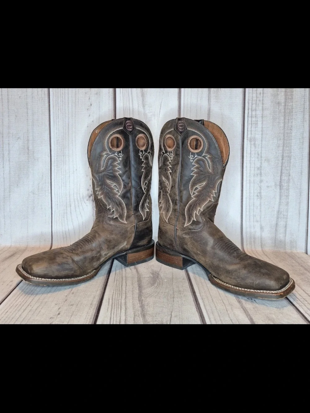 Dan Post Men's Size 10 D Abram Embroidered Brown Western Boots
